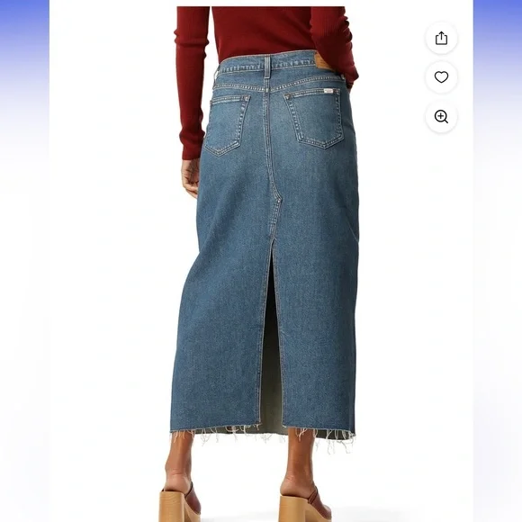 Levi’s Strauss Signature Women’s Denim Maxi Skirt blue Size 2 W26 New - Picture 2 of 16